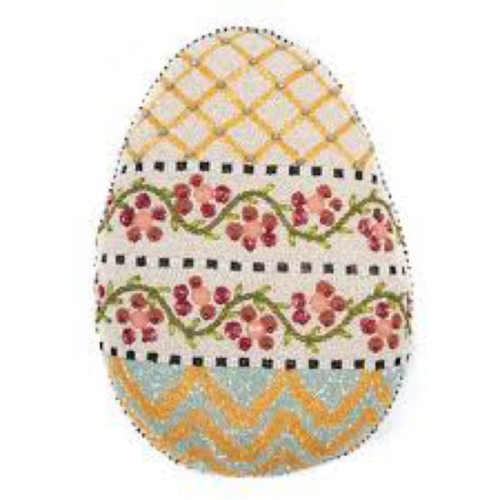 Mackenzie Childs Easter Decorative Egg Ornament pillow